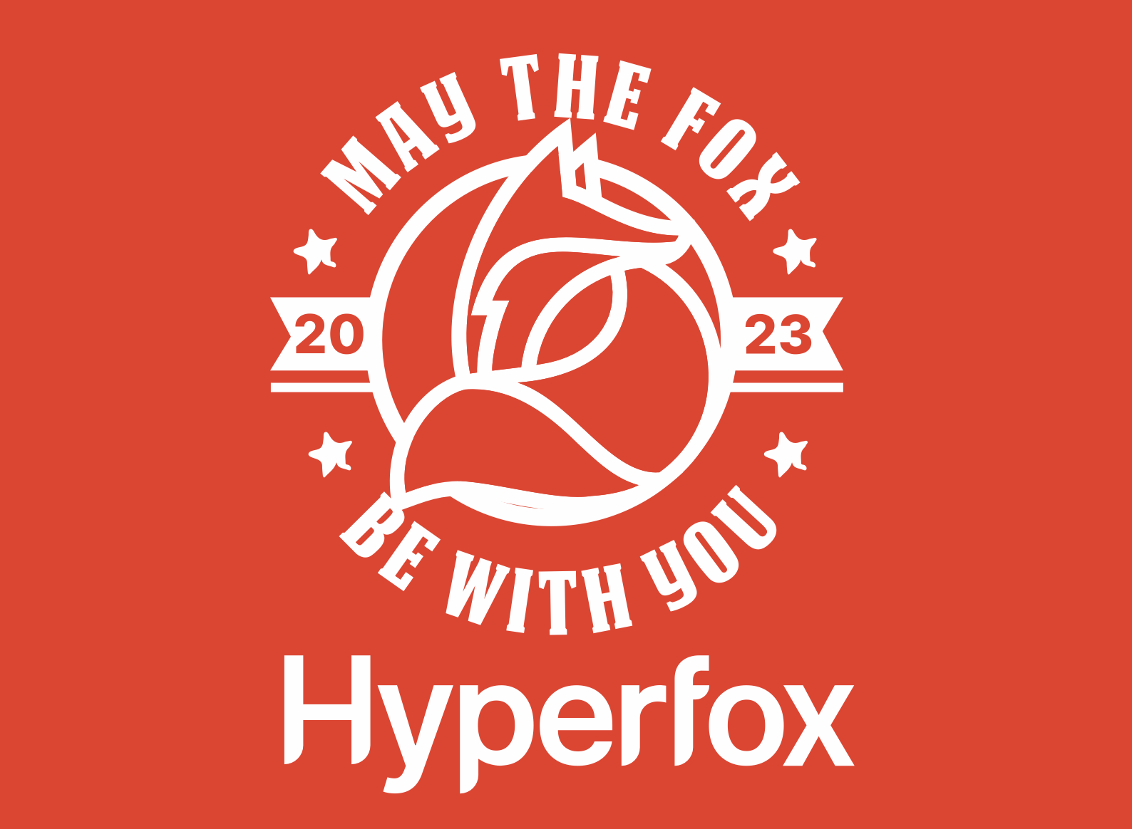 May the fox be with you : illustration de la mascotte Hyperfox